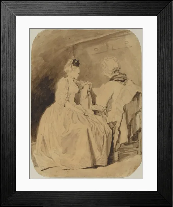 Framed Print : The Reading, c. 1765 / 1775. Creator: Jean-Honore Fragonard Framed Print : The Reading, c. 1765 / 1775. Creator: Jean-Honore Fragonard