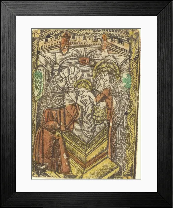 Framed Print : The Presentation in the Temple, 1460 / 1480. Creator: Master of the Borders with the Four Fathers of the Church Framed Print : The Presentation in the Temple, 1460 / 1480. Creator: Master of the Borders with the Four Fathers of the Church