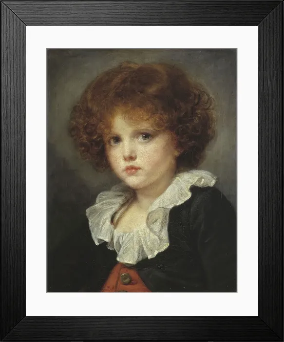 Framed Print : Petit Garçon au gilet rouge, c.1775. Creator: Jean-Baptiste Greuze Framed Print : Petit Garçon au gilet rouge, c.1775. Creator: Jean-Baptiste Greuze