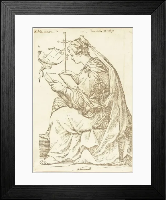Framed Print : Sibylla Cumana, 1625. Creator: Jacques Stella Framed Print : Sibylla Cumana, 1625. Creator: Jacques Stella