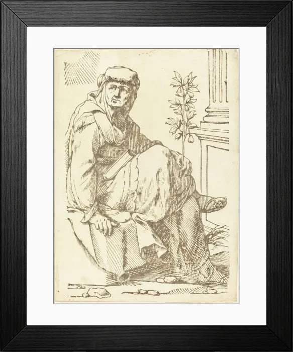 Framed Print : Sibylla Hellespontina, 1625. Creator: Jacques Stella Framed Print : Sibylla Hellespontina, 1625. Creator: Jacques Stella