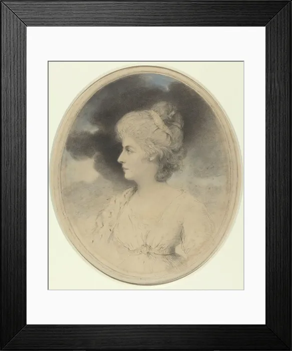Framed Print : Portrait of a Woman in Profile, 1791. Creator: John Downman Framed Print : Portrait of a Woman in Profile, 1791. Creator: John Downman