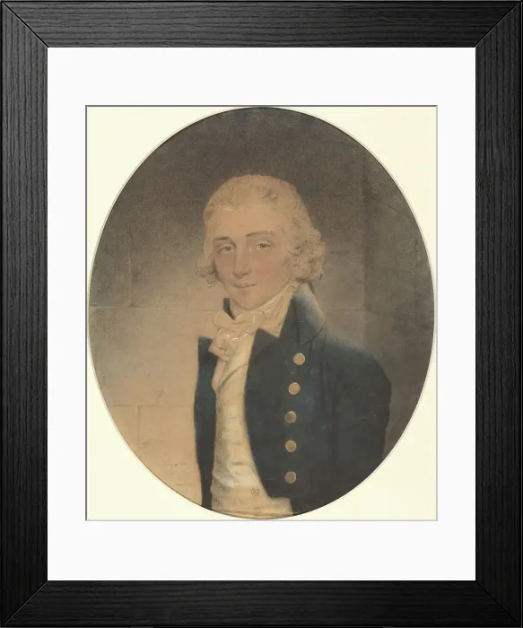 Framed Print : George Mills, 1792. Creator: John Downman Framed Print : George Mills, 1792. Creator: John Downman