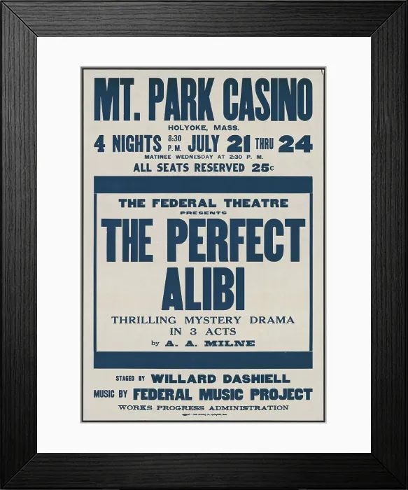 Framed Print : The Perfect Alibi, Holyoke, MA, [193-]. Creator: Unknown