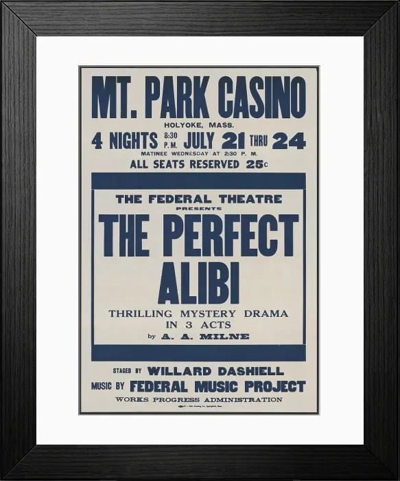 Framed Print : The Perfect Alibi, Holyoke, MA, [193-]. Creator: Unknown