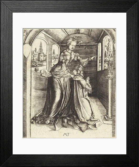 Framed Print : Solomon Worshipping False Gods, 1501. Creator: Master MZ Framed Print : Solomon Worshipping False Gods, 1501. Creator: Master MZ