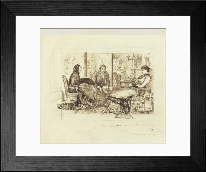 Framed Print : Barrington bore it all with exemplary patience, 1878 / 1879. Creator: George du Maurier Framed Print : Barrington bore it all with exemplary patience, 1878 / 1879. Creator: George du Maurier
