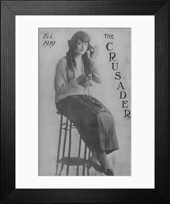 Framed Print : The Crusader, Feb. 1919; Miss Marie Fraine; Cover page, 1918-1922. Creator: Unknown Framed Print : The Crusader, Feb. 1919; Miss Marie Fraine; Cover page, 1918-1922. Creator: Unknown