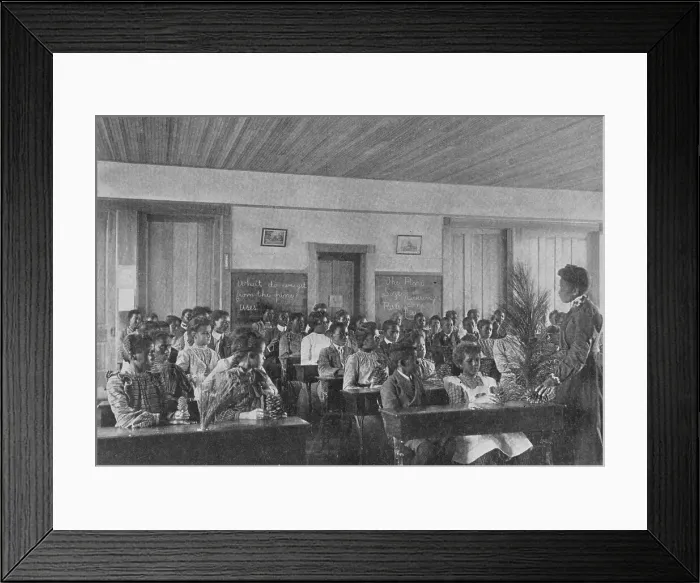 Framed Print : Class in nature study, 1904. Creator: Frances Benjamin Johnston Framed Print : Class in nature study, 1904. Creator: Frances Benjamin Johnston