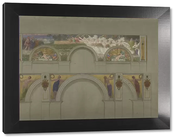 Esquisse pour les salons d'entrée de l'Hôtel de Ville de Paris : Scène antique, le triomphe... 1892 Creator: Jules-Jean Ferry