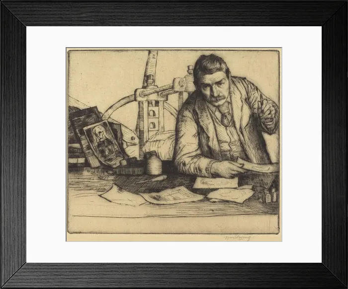 Framed Print : Self-Portrait, 1897. Creator: William Strang Framed Print : Self-Portrait, 1897. Creator: William Strang