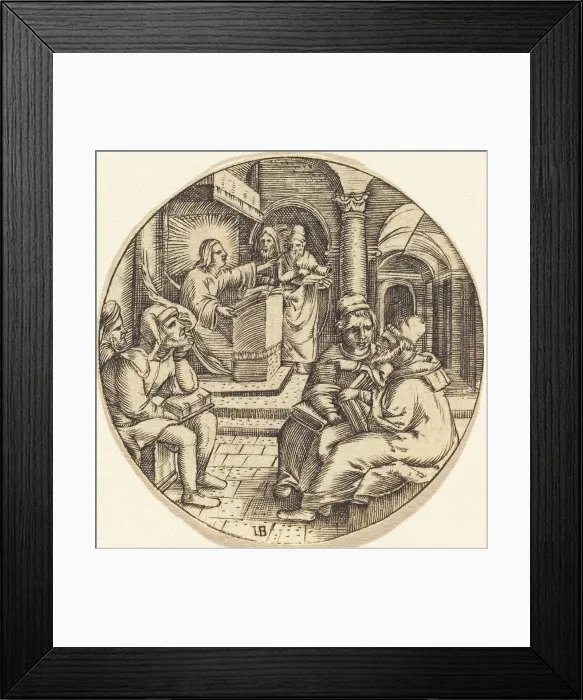 Framed Print : Jesus Preaching in the Temple. Creator: Unknown Framed Print : Jesus Preaching in the Temple. Creator: Unknown