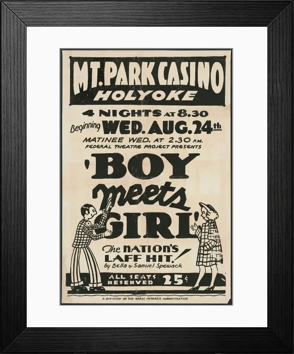 Framed Print : Boy Meets Girl, Holyoke, MA, 1938. Creator: Unknown Framed Print : Boy Meets Girl, Holyoke, MA, 1938. Creator: Unknown