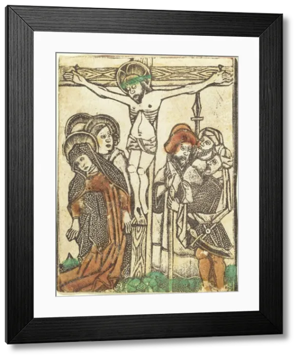 Framed Print : The Crucifixion, 1460 / 1480. Creator: Master of the Borders with the Four Fathers of the Church Framed Print : The Crucifixion, 1460 / 1480. Creator: Master of the Borders with the Four Fathers of the Church