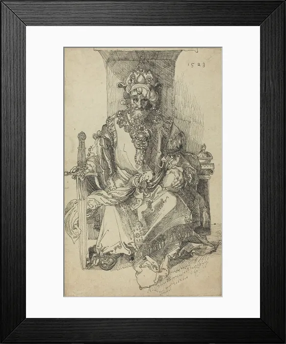 Framed Print : An Oriental Ruler Seated on His Throne, 1523. Creator: Albrecht Durer Framed Print : An Oriental Ruler Seated on His Throne, 1523. Creator: Albrecht Durer