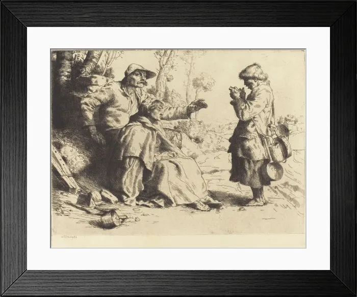 Framed Print : Tinkers, 1882. Creator: William Strang Framed Print : Tinkers, 1882. Creator: William Strang