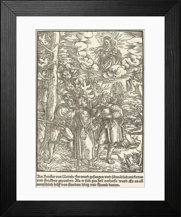 Framed Print : Ain Briester von Neunhe... c. 1503. Creator: Master of the Legend Scenes Framed Print : Ain Briester von Neunhe... c. 1503. Creator: Master of the Legend Scenes