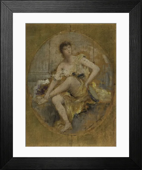 Framed Print : Esquisse pour le foyer du théâtre du Châtelet : La danse, c.1891. Creator: Francois Lafon Framed Print : Esquisse pour le foyer du théâtre du Châtelet : La danse, c.1891. Creator: Francois Lafon