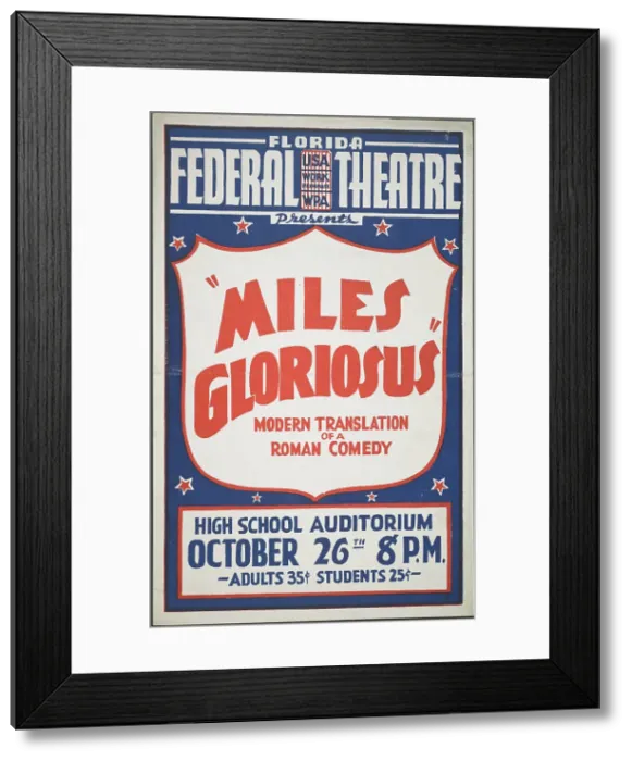 Framed Print : Miles Glorious, Jacksonville, FL, 1936. Creator: Unknown Framed Print : Miles Glorious, Jacksonville, FL, 1936. Creator: Unknown