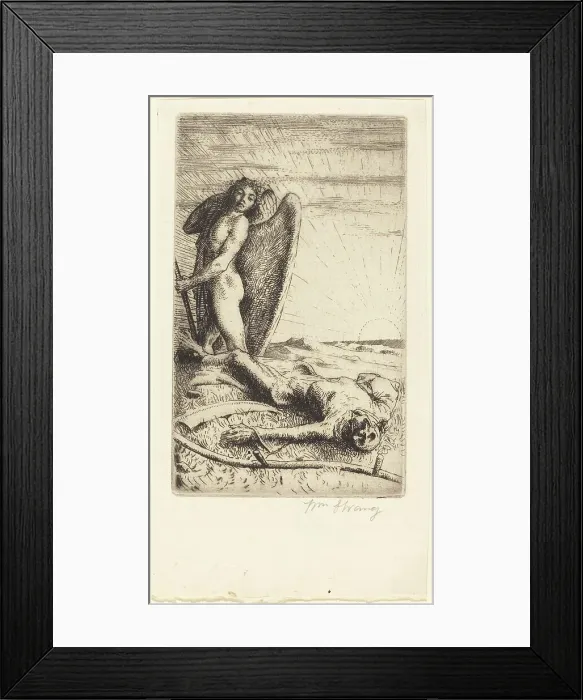 Framed Print : Death Defeated, 1888 (published 1894). Creator: William Strang Framed Print : Death Defeated, 1888 (published 1894). Creator: William Strang