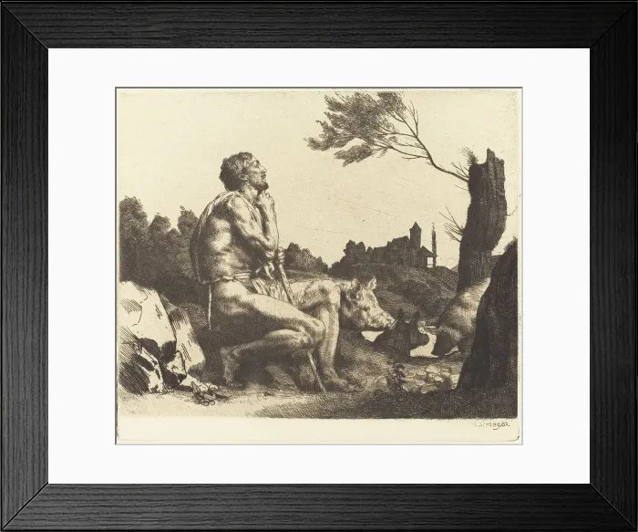 Framed Print : The Prodigal Son, 1882. Creator: William Strang Framed Print : The Prodigal Son, 1882. Creator: William Strang