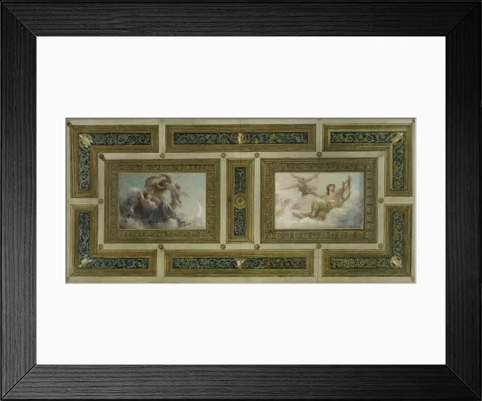 Framed Print : Esquisse pour la mairie de Saint-Maur-des-Fossés : La Nuit et le Jour, 1883. Creator: Paul Albert Baudouin Framed Print : Esquisse pour la mairie de Saint-Maur-des-Fossés : La Nuit et le Jour, 1883. Creator: Paul Albert Baudouin