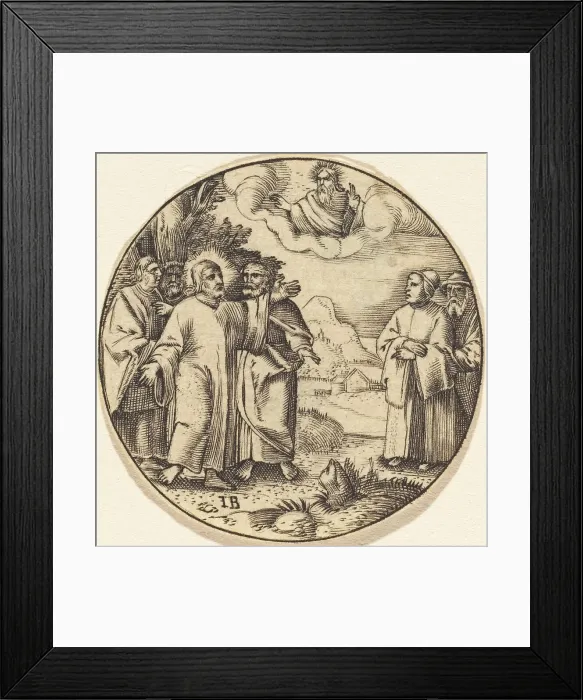 Framed Print : Christ with Three of His Apostles. Creator: Unknown Framed Print : Christ with Three of His Apostles. Creator: Unknown
