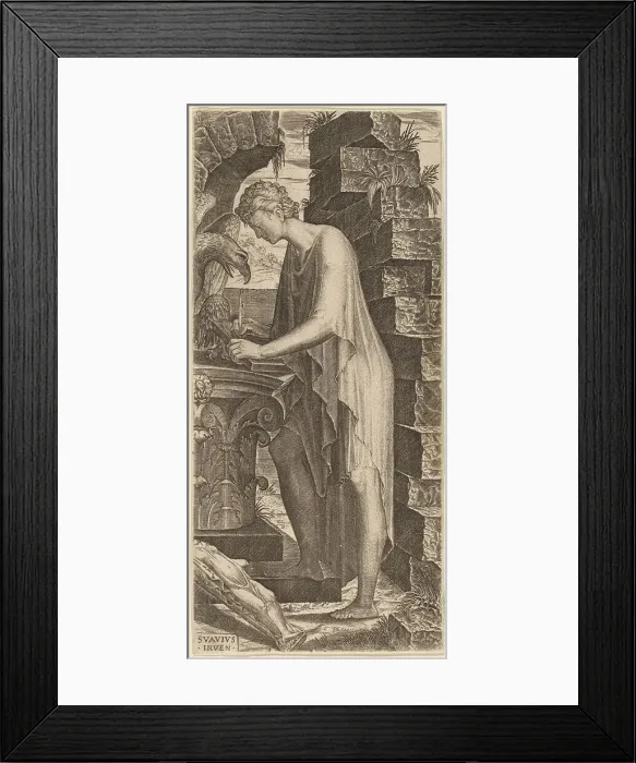 Framed Print : Saint John the Evangelist, c. 1545. Creator: Lambert Suavius Framed Print : Saint John the Evangelist, c. 1545. Creator: Lambert Suavius