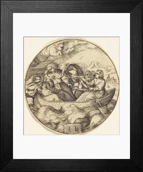 Framed Print : Christ Stilling the Storm. Creator: Unknown Framed Print : Christ Stilling the Storm. Creator: Unknown