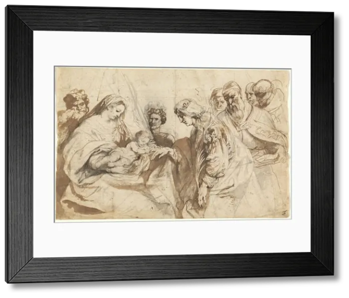 Framed Print : The Mystic Marriage of Saint Catherine, c. 1618. Creator: Anthony van Dyck Framed Print : The Mystic Marriage of Saint Catherine, c. 1618. Creator: Anthony van Dyck