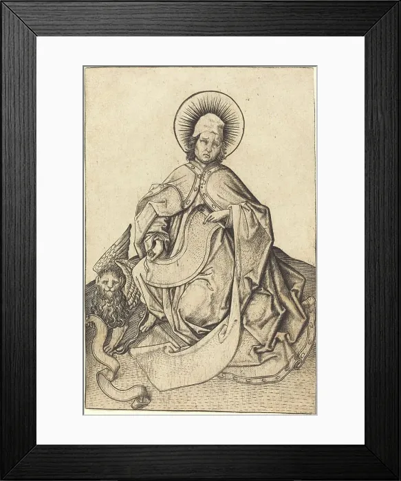 Framed Print : Saint Mark, c. 1460 / 1465. Creator: Master ES Framed Print : Saint Mark, c. 1460 / 1465. Creator: Master ES