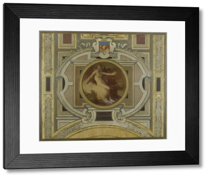 Framed Print : Esquisse pour la galerie des métiers de l'Hôtel de Ville : Electricité, 1890. Creator: Pierre Victor Galland Framed Print : Esquisse pour la galerie des métiers de l'Hôtel de Ville : Electricité, 1890. Creator: Pierre Victor Galland