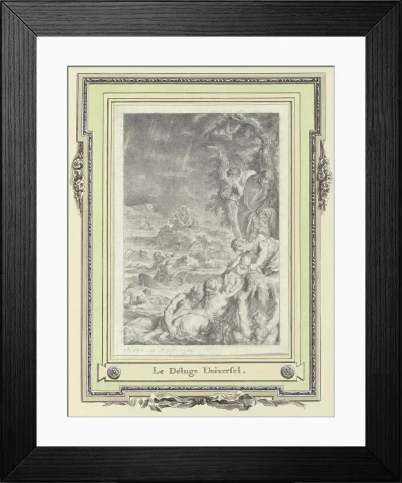 Framed Print : The Great Flood, 1765. Creator: Charles Eisen Framed Print : The Great Flood, 1765. Creator: Charles Eisen