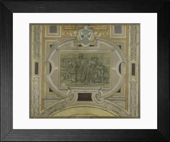 Framed Print : Esquisse pour la voute de la galerie des Métiers de l'Hôtel de Ville : Potiers, 1890. Creator: Pierre Victor Galland Framed Print : Esquisse pour la voute de la galerie des Métiers de l'Hôtel de Ville : Potiers, 1890. Creator: Pierre Victor Galland