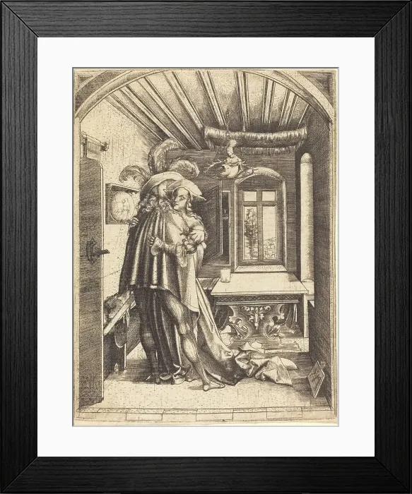 Framed Print : The Embrace, 1503. Creator: Master MZ Framed Print : The Embrace, 1503. Creator: Master MZ