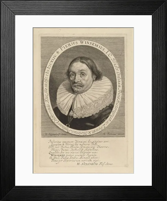 Framed Print : Petrus Winsemius. Creator: Jonas Suyderhoef Framed Print : Petrus Winsemius. Creator: Jonas Suyderhoef