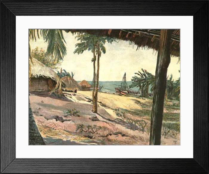 Framed Print : Nyasaland and its People -- Jumbe's Fort on Lake Nyasa, 1890. Creator: H.H. Johnson Framed Print : Nyasaland and its People -- Jumbe's Fort on Lake Nyasa, 1890. Creator: H.H. Johnson