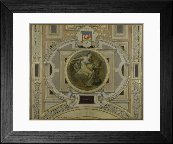 Framed Print : Esquisse pour la galerie des Métiers de l'Hôtel de Ville : Sciences, 1890. Creator: Pierre Victor Galland Framed Print : Esquisse pour la galerie des Métiers de l'Hôtel de Ville : Sciences, 1890. Creator: Pierre Victor Galland