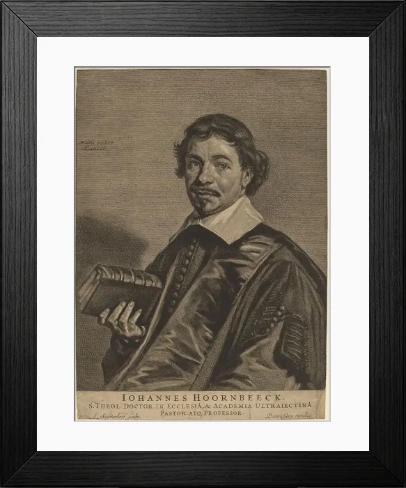 Framed Print : Johannes Hoornbeeck. Creator: Jonas Suyderhoef Framed Print : Johannes Hoornbeeck. Creator: Jonas Suyderhoef