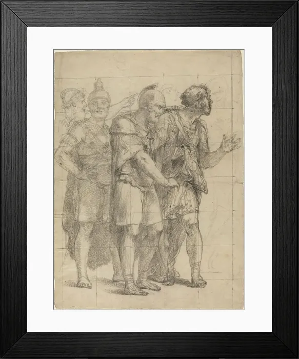 Framed Print : Four Standing Warriors, c. 1820. Creator: Pietro Fancelli Framed Print : Four Standing Warriors, c. 1820. Creator: Pietro Fancelli