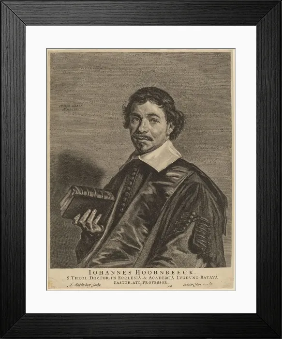 Framed Print : Johannes Hoornbeeck. Creator: Jonas Suyderhoef Framed Print : Johannes Hoornbeeck. Creator: Jonas Suyderhoef