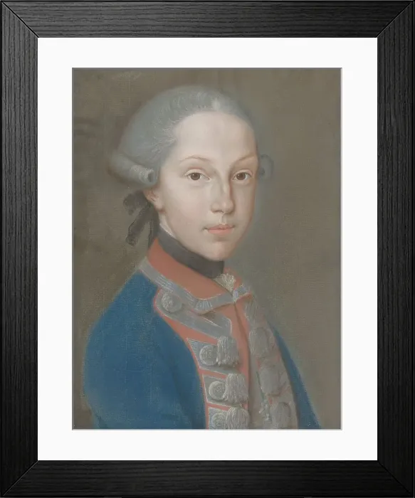 Framed Print : Portrait of a Young Man in Uniform, 1790s. Creator: Unknown Framed Print : Portrait of a Young Man in Uniform, 1790s. Creator: Unknown