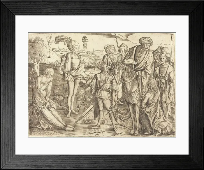 Framed Print : The Testing of the King's Sons, c. 1500. Creator: Master MZ Framed Print : The Testing of the King's Sons, c. 1500. Creator: Master MZ