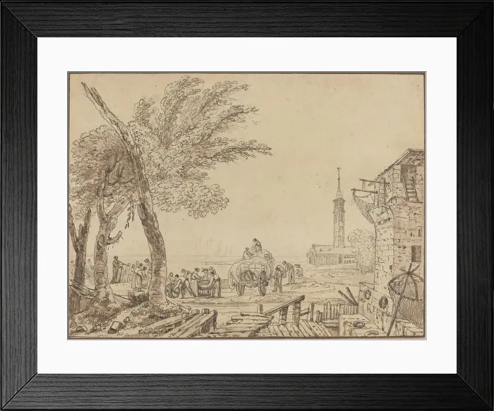 Framed Print : View of a Port. Creator: Unknown Framed Print : View of a Port. Creator: Unknown
