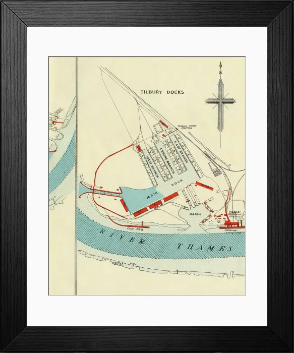 Framed Print : Port of London Authority - Map, 1937. Creator: Unknown Framed Print : Port of London Authority - Map, 1937. Creator: Unknown