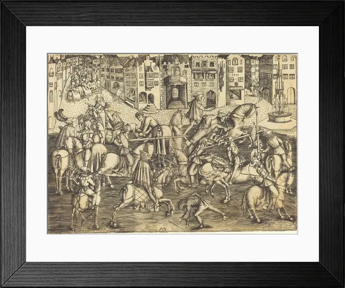 Framed Print : The Tournament, 1500. Creator: Master MZ Framed Print : The Tournament, 1500. Creator: Master MZ
