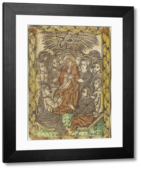 Framed Print : Pentecost, 1460 / 1480. Creator: Master of the Borders with the Four Fathers of the Church Framed Print : Pentecost, 1460 / 1480. Creator: Master of the Borders with the Four Fathers of the Church