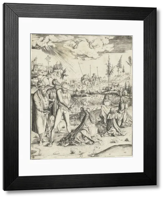 Framed Print : The Martyrdom of Saint Catherine, c. 1500. Creator: Master MZ Framed Print : The Martyrdom of Saint Catherine, c. 1500. Creator: Master MZ