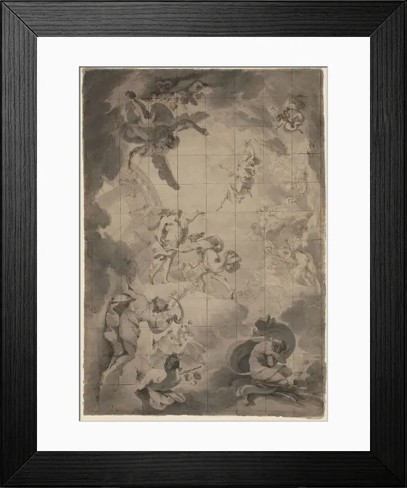 Framed Print : Studies of Aurora and Apollo, 1794. Creator: Pietro Fancelli Framed Print : Studies of Aurora and Apollo, 1794. Creator: Pietro Fancelli