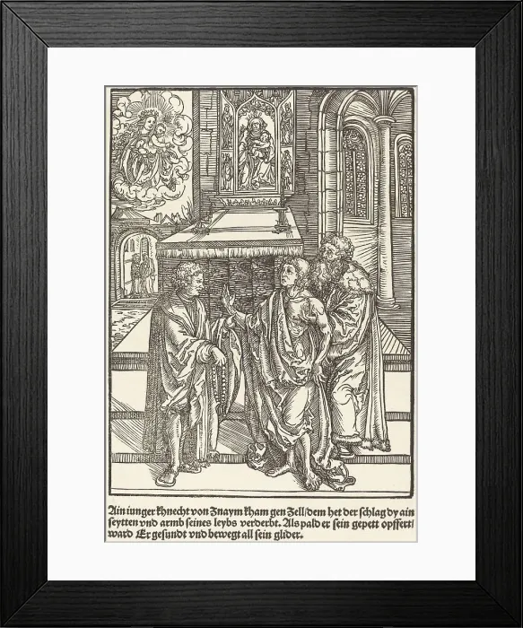 Framed Print : Ain iunger Khnacht von Znaym... c. 1503. Creator: Master of the Legend Scenes Framed Print : Ain iunger Khnacht von Znaym... c. 1503. Creator: Master of the Legend Scenes